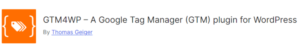 google tag manager wordpress