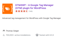 Google Tag Manager WordPress Plugin 